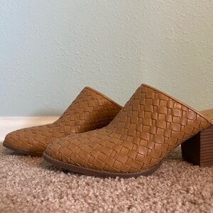 Madewell Woven Harper Mule Camel Tan Size 9.5